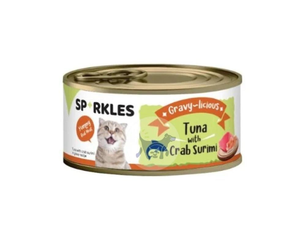 Sparkles Gravy Licious Tuna with Crab Surimi in Gravy Wet Food 80g