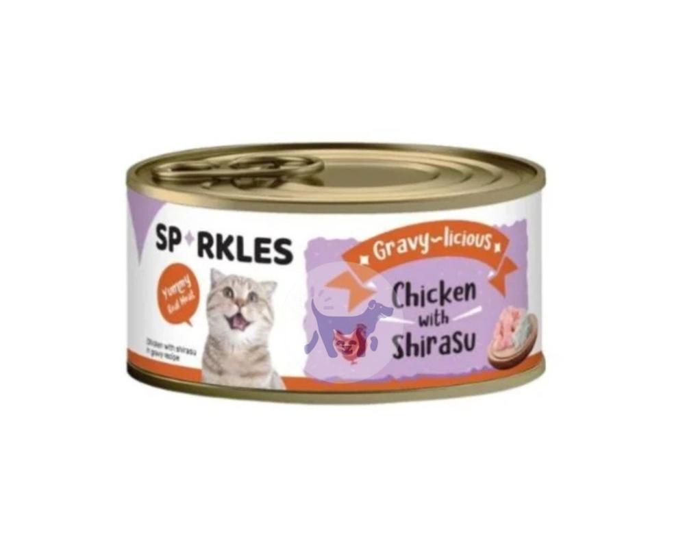 Sparkles Gravy Licious Chicken with Shirasu in Gravy Wet Food Whitebai