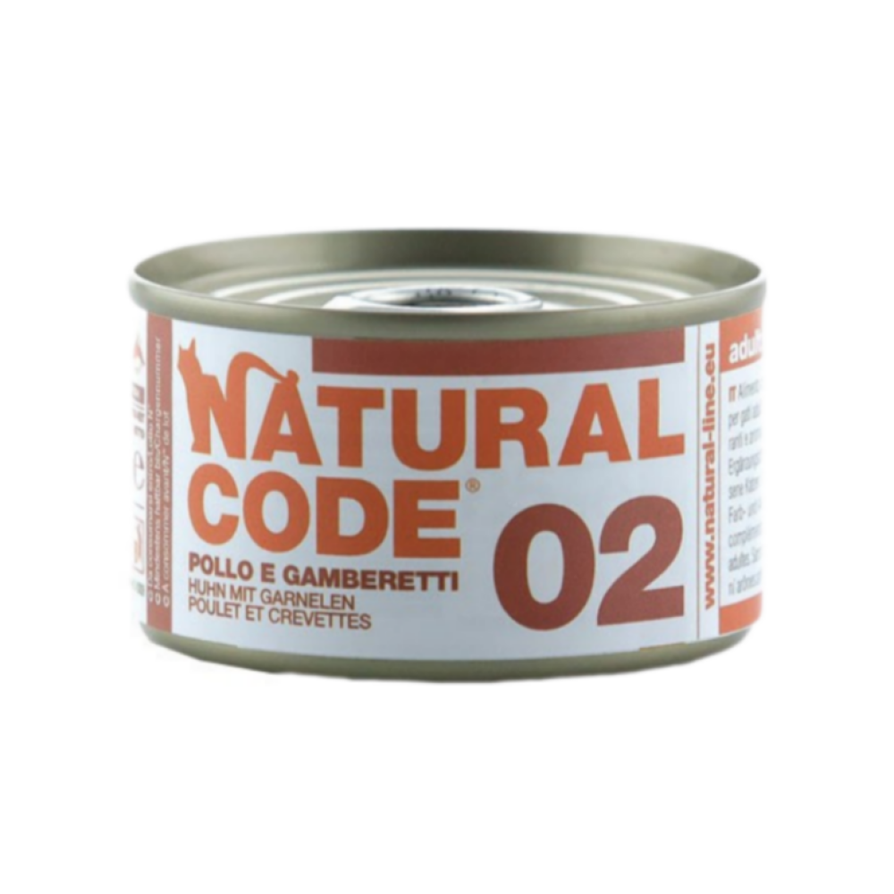 ناتشورال كود طعام رطب للقطط بالدجاج والجمبري 85g
