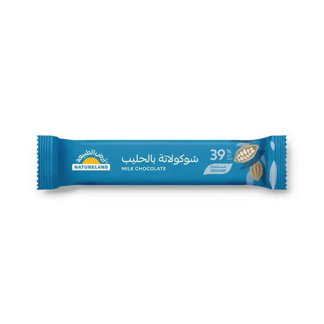 شوكولاتة بالحليب 35جم عضوي ارض الطبيعة