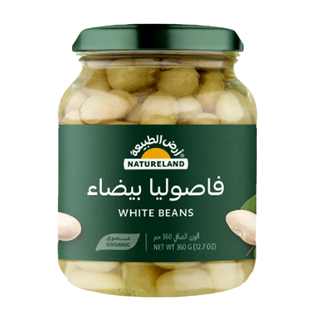 فاصوليا بيضاء 360جم عضوي أرض الطبيعة