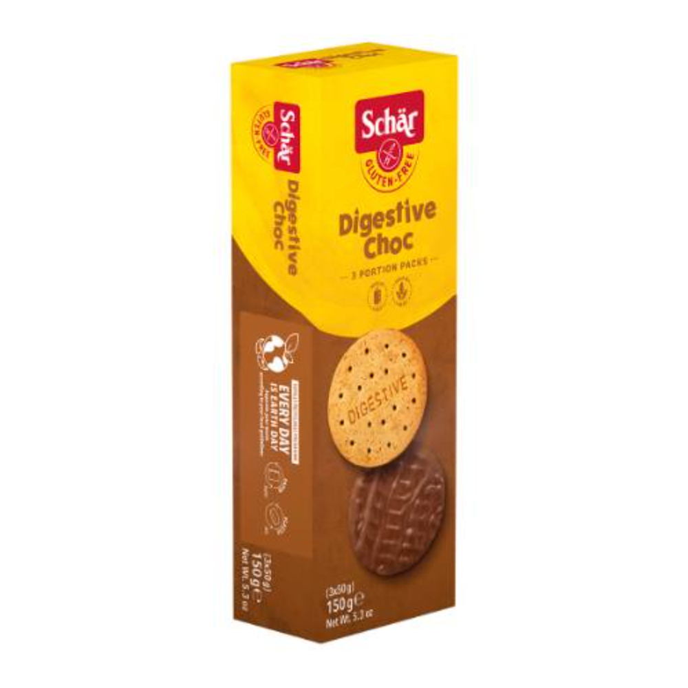 Schaer Gluten Free Digestive Chocolate Biscuits 150g