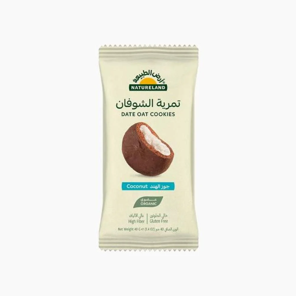 تمرية الشوفان - جوز الهند 40جم عضوي خالي الجلوتين - أرض الطبيعة
