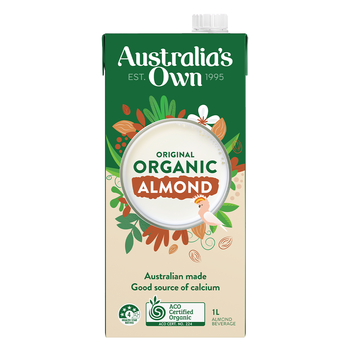 حليب اللوز العضوي 1لتر Australia's Own