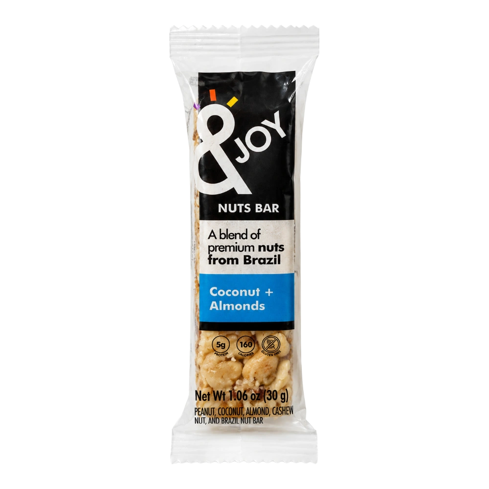 &Joy Nuts Bar Coconut + Almond 30g