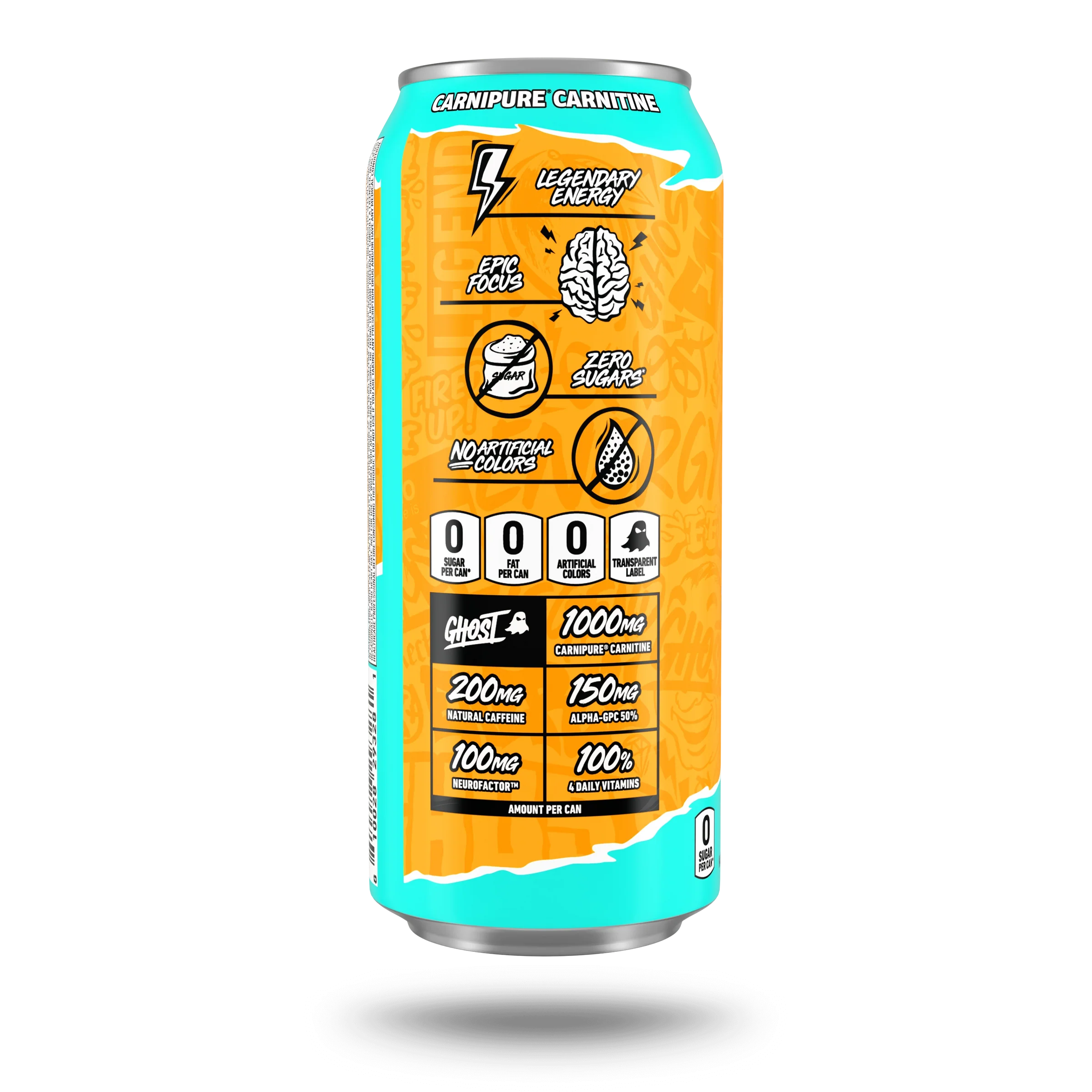 Ghost Energy Drink - 200mg Caffeine Sugar-Free - 473ml - Tropical Mango
