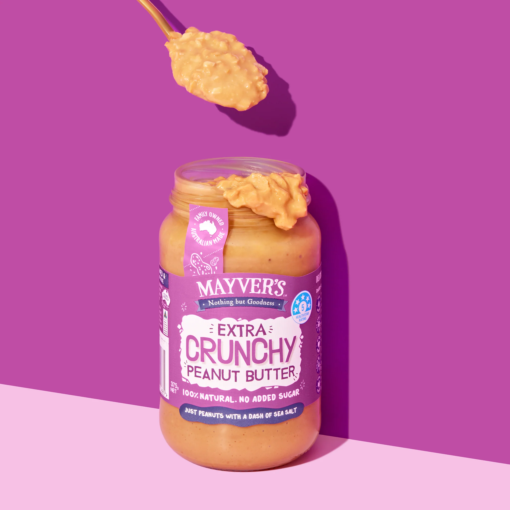 Extra Crunchy Peanut Butter – Mayvers 375g