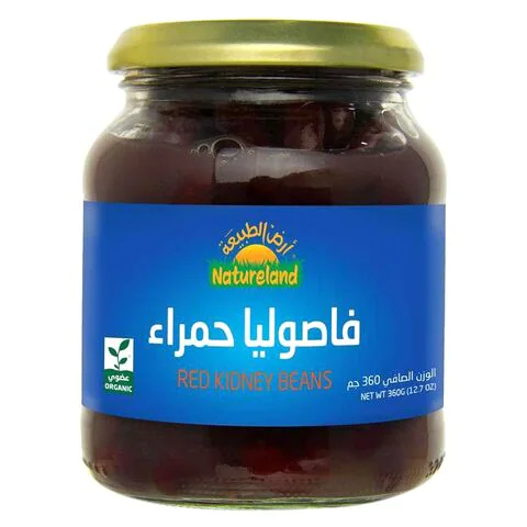 فاصوليا حمراء 360جم عضوي أرض الطبيعة