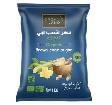 سكر القصب البني اورجانك لاند عضوي 1 كيلو