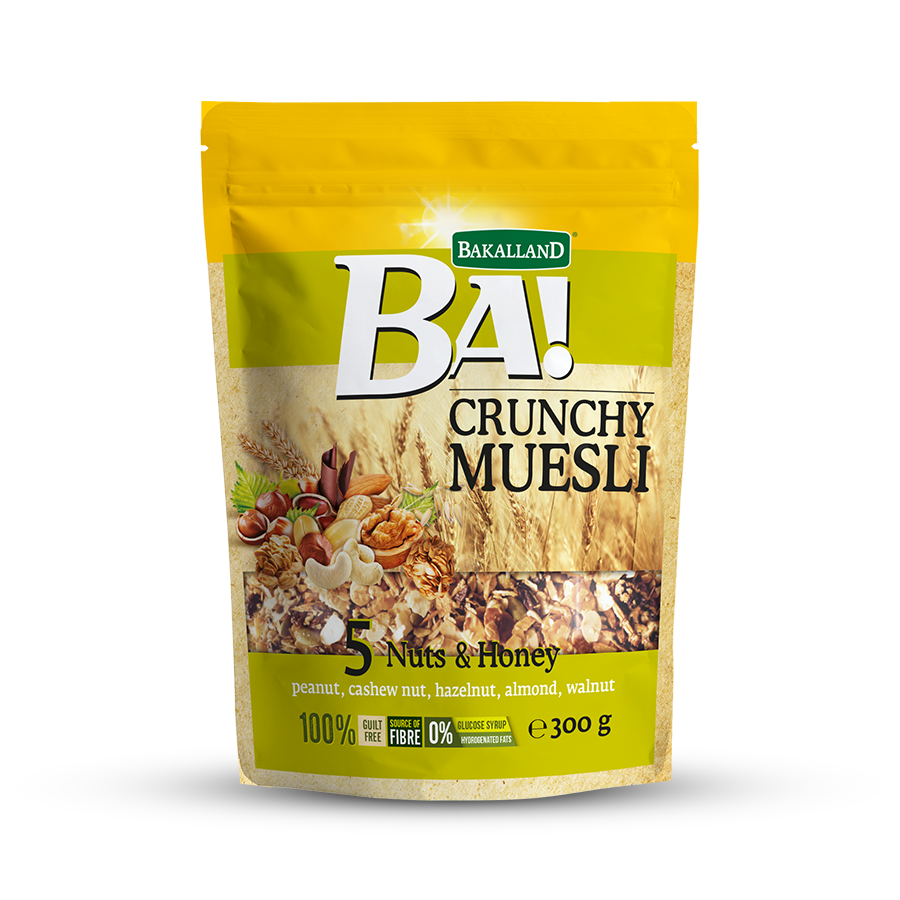 Bakalland Crunchy Muesli with 5 Nuts & Honey 300g