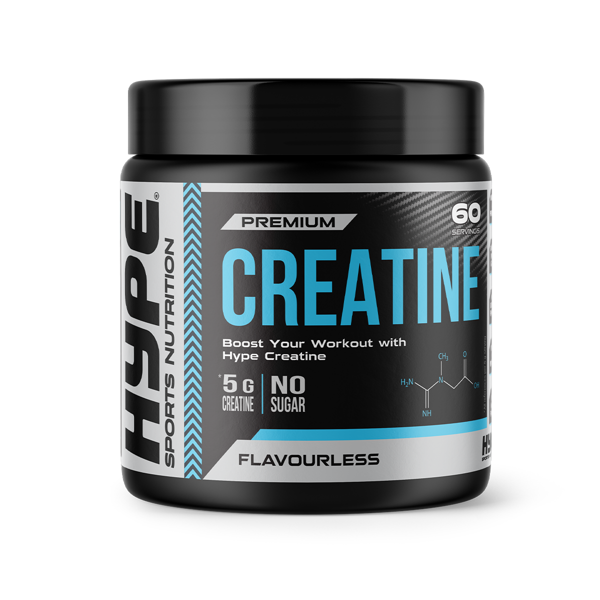 هايب كرياتيين 300جم  HYPE Creatine 60حصة - 5جم كرياتين مونوهيدرات - بدون نكهة