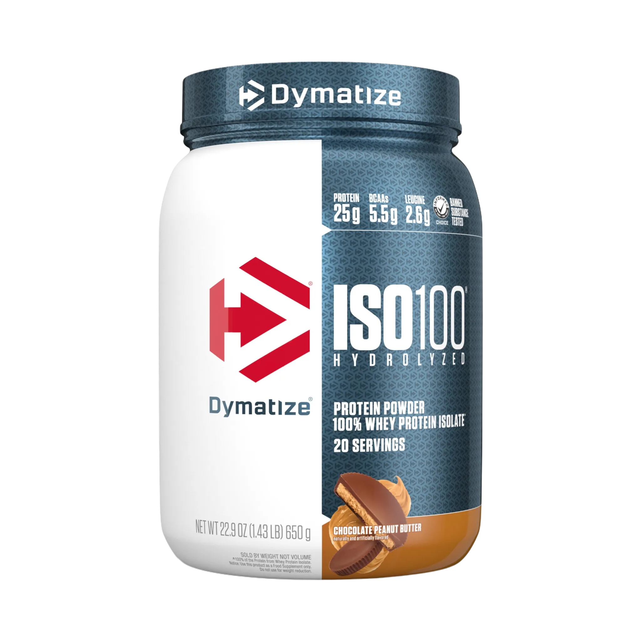 ISO100 Hydrolyzed 100% Whey Protein Isolate - Chocolate Peanut Butter (1.43 Lbs. / 20 Servings)