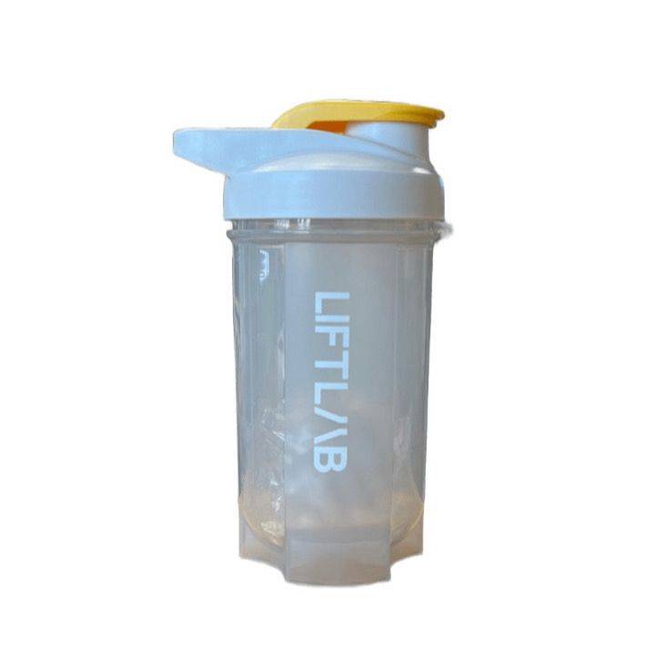 Liftlab Protein Shaker 500ml - White & Yellow