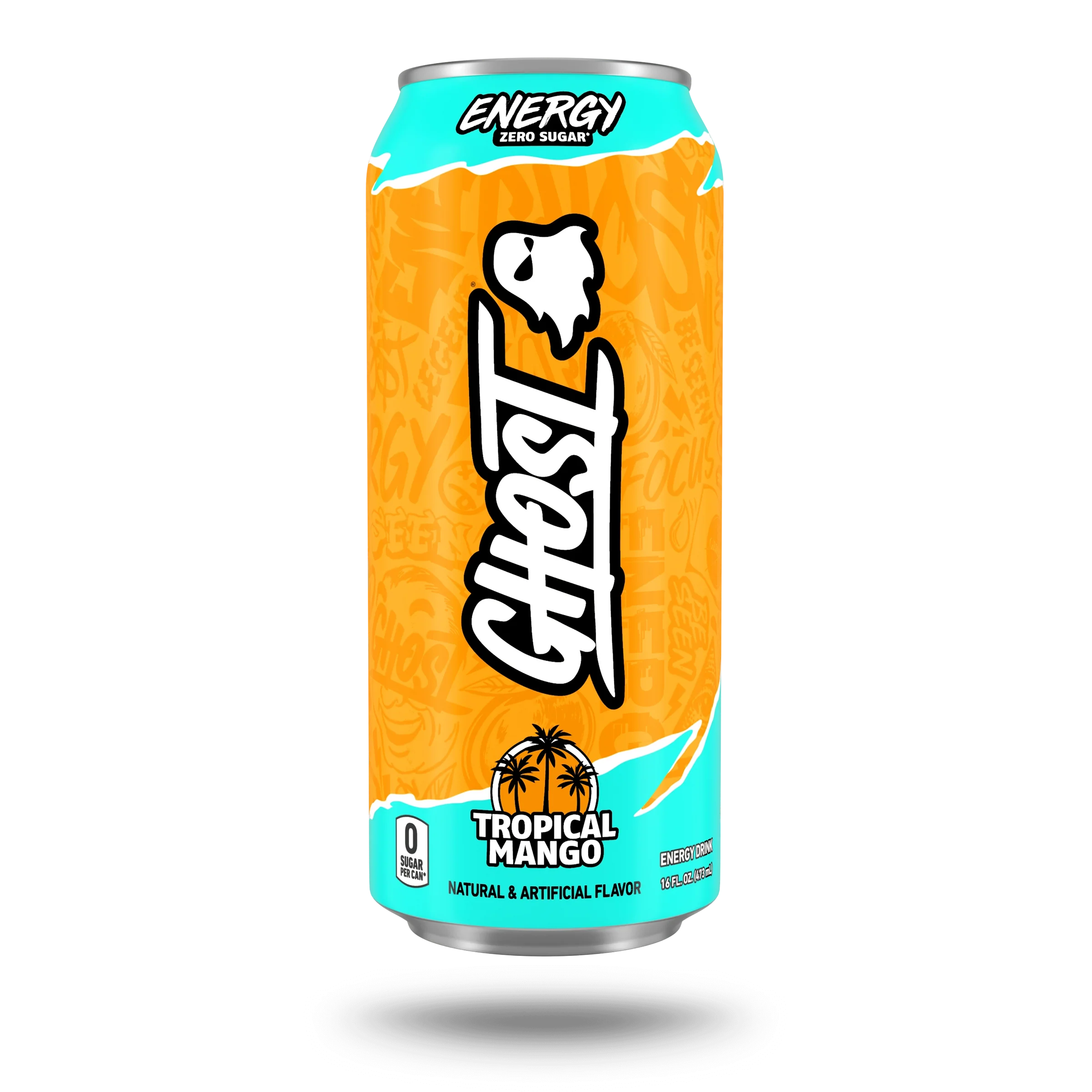 Ghost Energy Drink - 200mg Caffeine Sugar-Free - 473ml - Tropical Mango