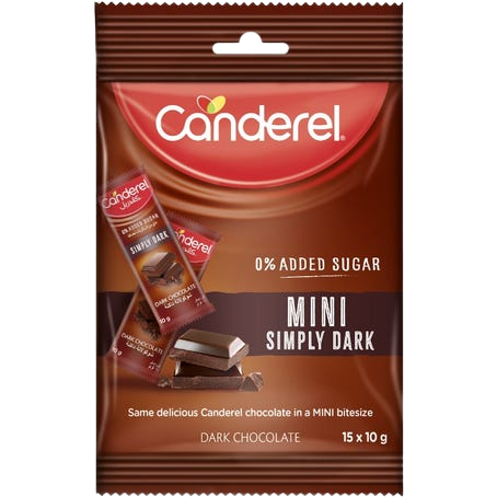  Canderel Mini Gorgeous Dark Chocolates 15 x 10g