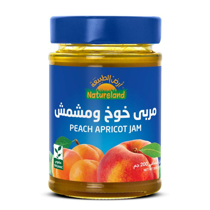 مربى خوخ ومشمش 200جم عضوي أرض الطبيعة