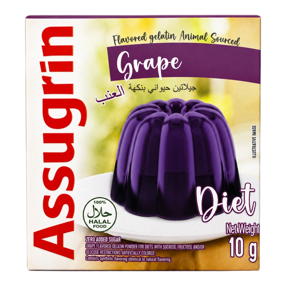 أسوغرين جيلاتين دايت بنكهة العنب 10 جم