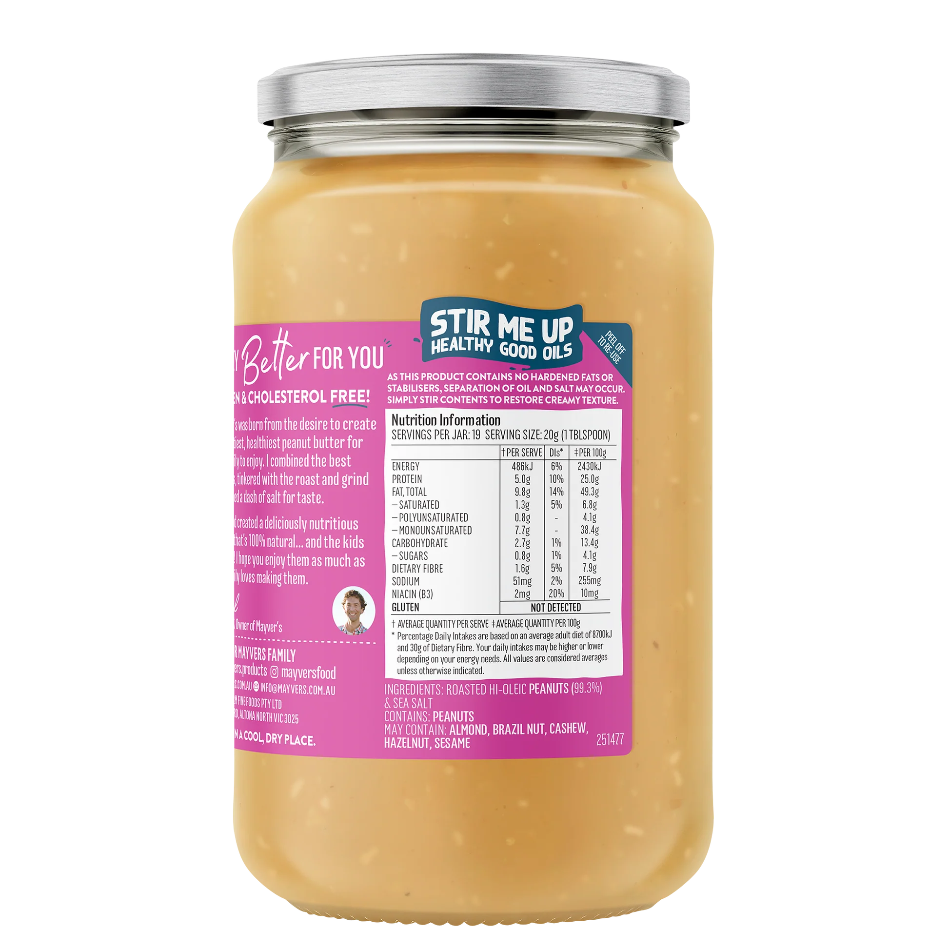 Extra Crunchy Peanut Butter – Mayvers 375g