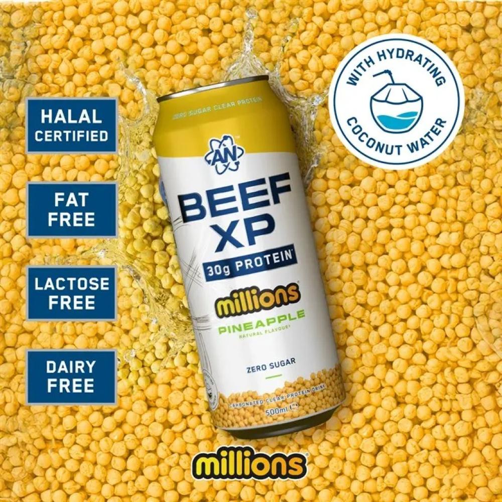 Applied Nutrition Beef XP Clear Protein Drink, Millions Pineapple, 1 Can