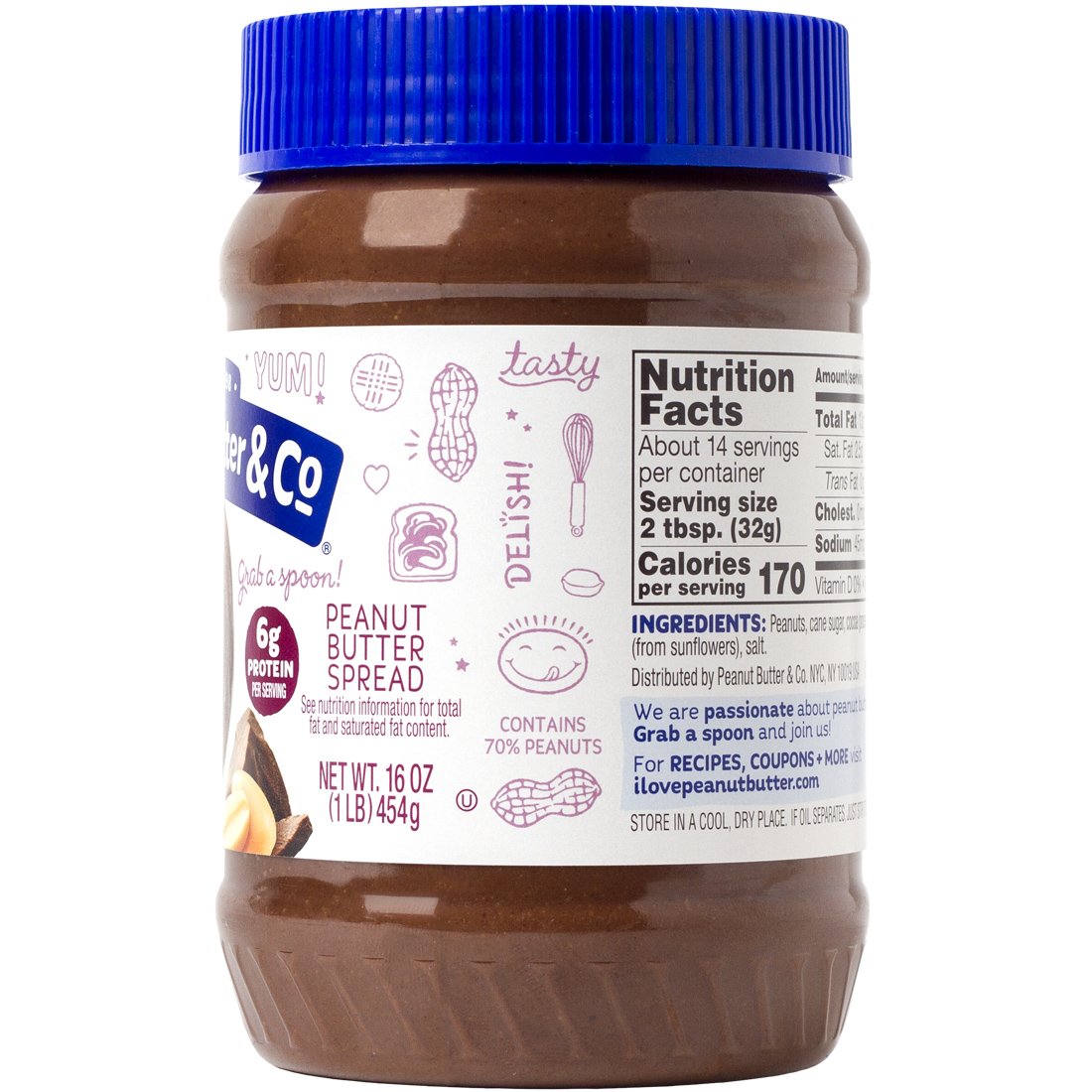 زبدة الفول السوداني بالشوكلاتة الداكنة ٤٥٤ جم بينت بتر آند كو Peanut Butter & Co
