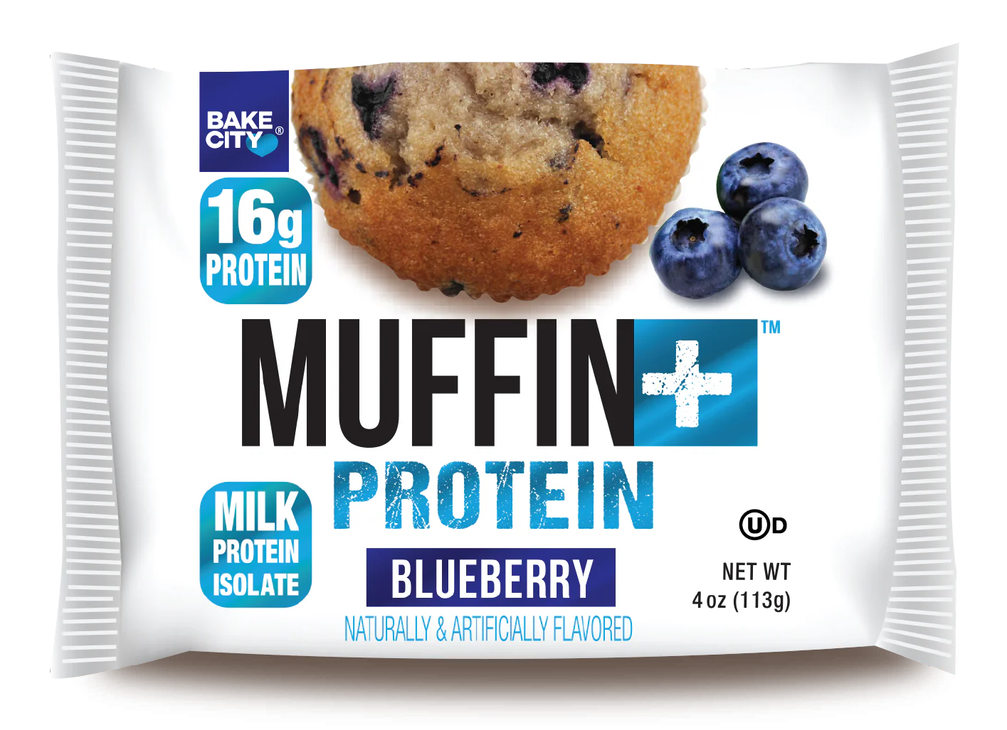 (Box of 6) Bake City Muffin+ Protein 113g - Blueberry 