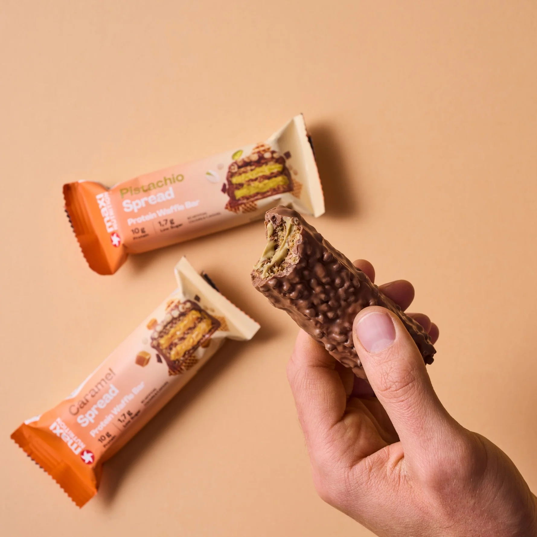 Maxi Nutrition بروتين ويفل 39جم - بيستاشيو