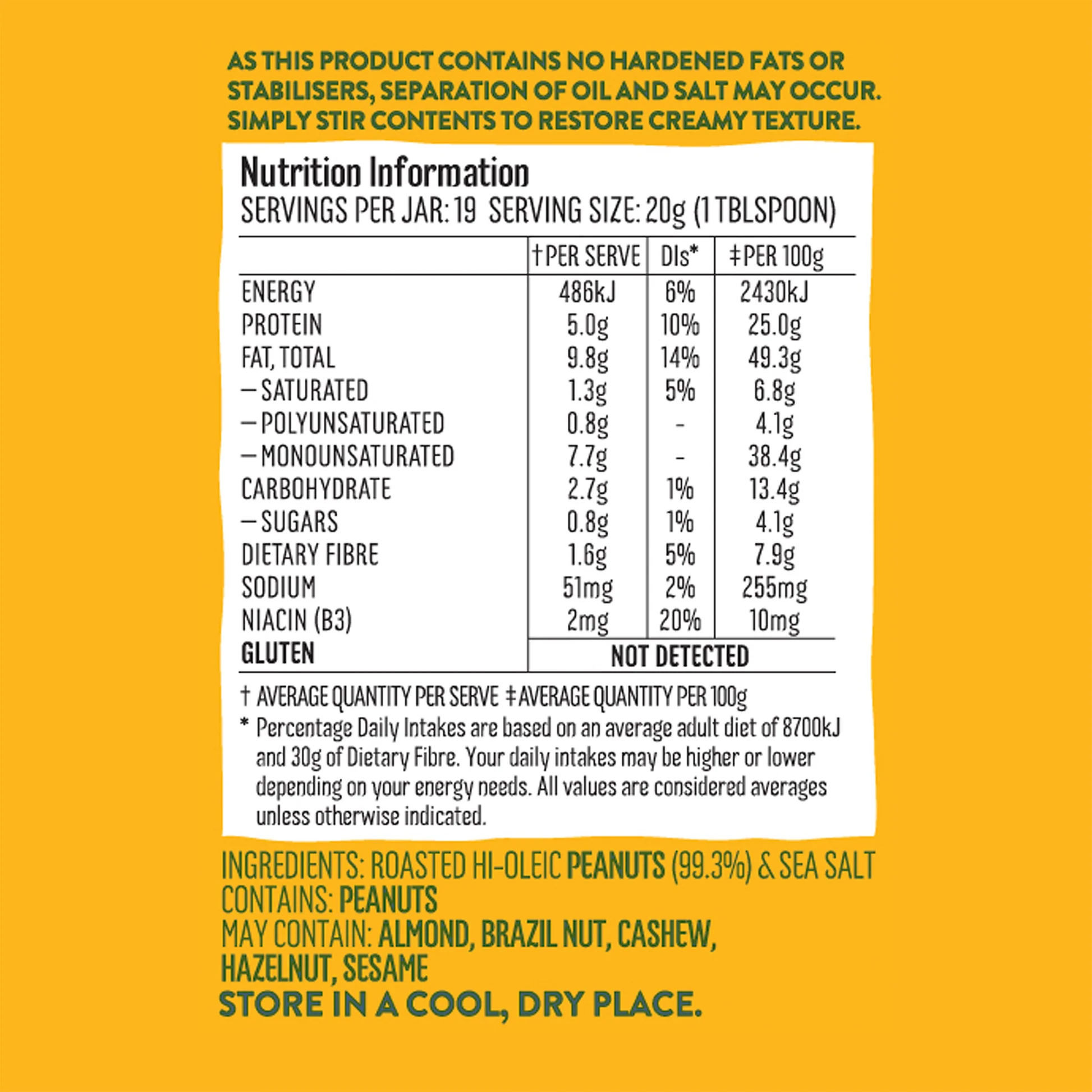 MyVirs No Sugar Added Peanut Butter 375g – Smooth