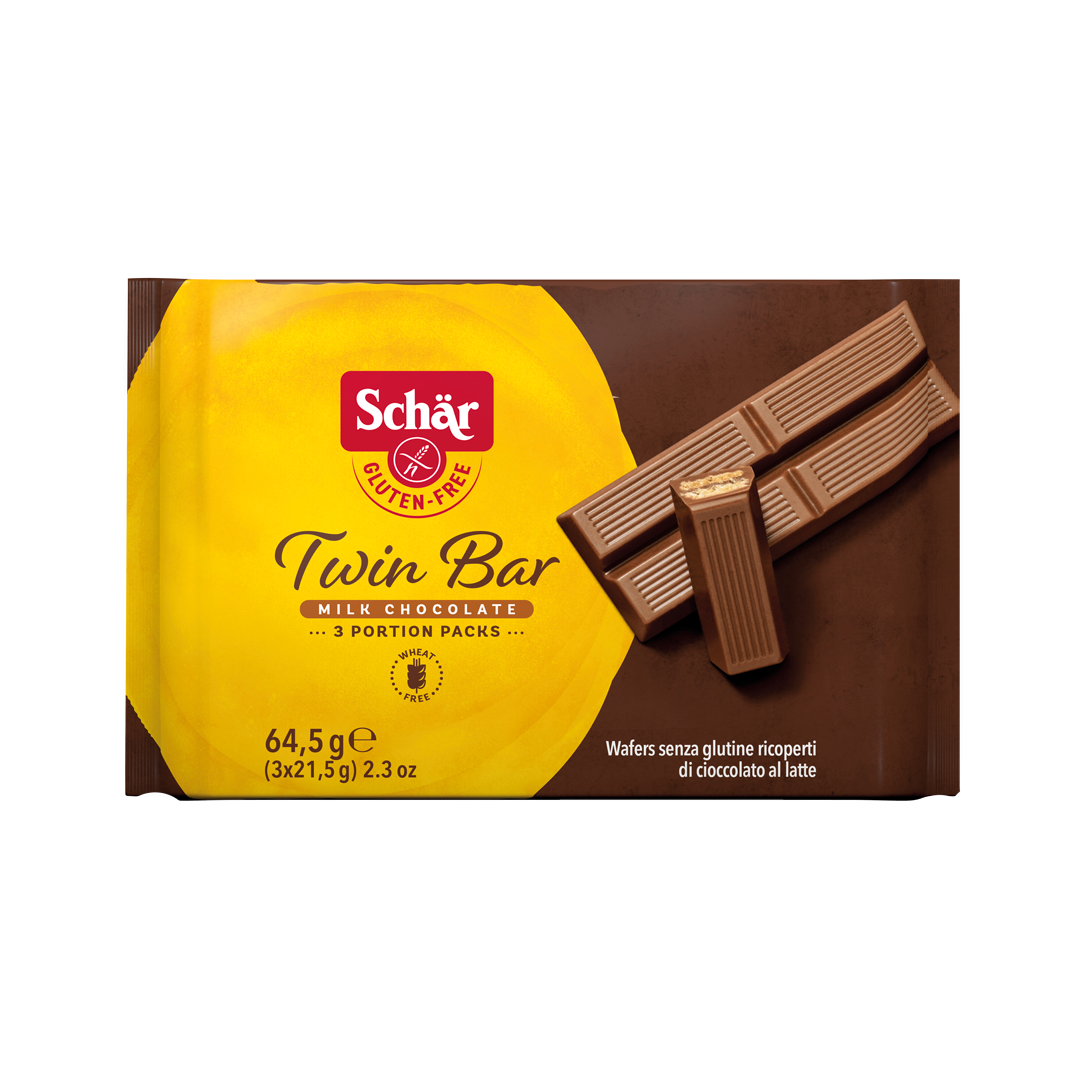 Schaer Gluten Free Chocolate Wafer Twin Bar 64.5 g