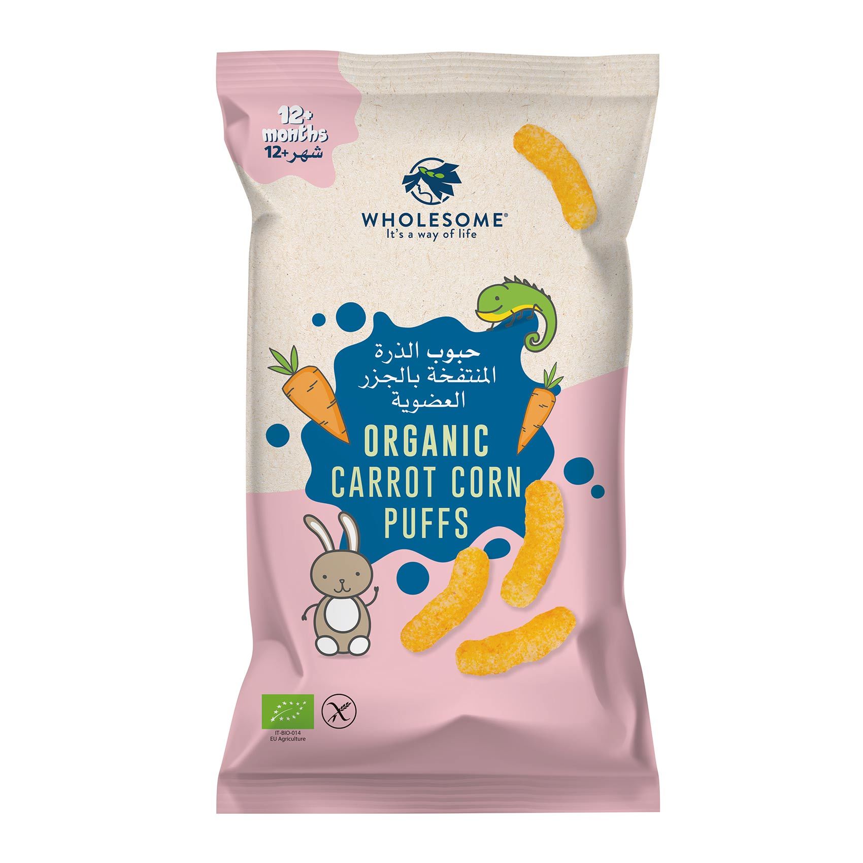 Wholesome Corn Snack Organic With Carrot For Babies From 12 Months 15g×4