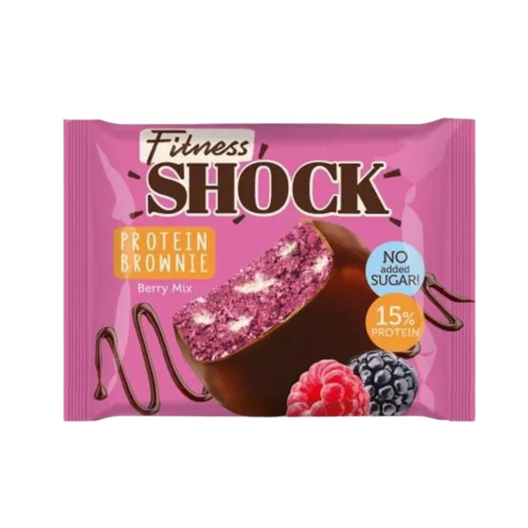 Fitness Shock Protein Brownie 50g - Mix Berry