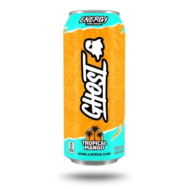 Ghost Energy Drink - 200mg Caffeine Sugar-Free - 473ml - Tropical Mango
