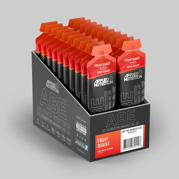 (Box of 12) Applied Nutrition - ABE (ALL BLACK EVERYTHING) Pre-Workout Gel -  Fruit Burst