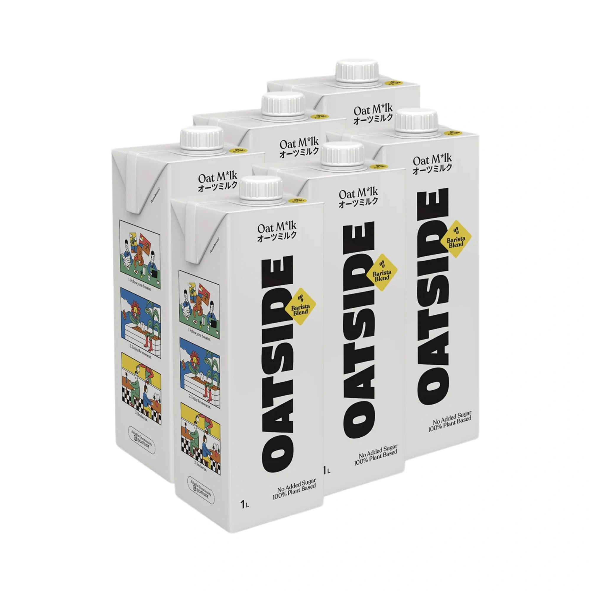 (Box of 6) OATSIDE Barista Blend Oat Milk 1L - No Added Sugar