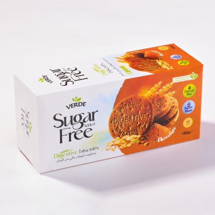 Verde Digestive Sugar Free Oats Biscuits 180g - Chocolate