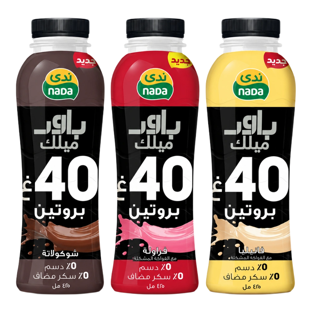باور ميلك  40جم بروتين بدون سكر مضاف 425 مل ندى