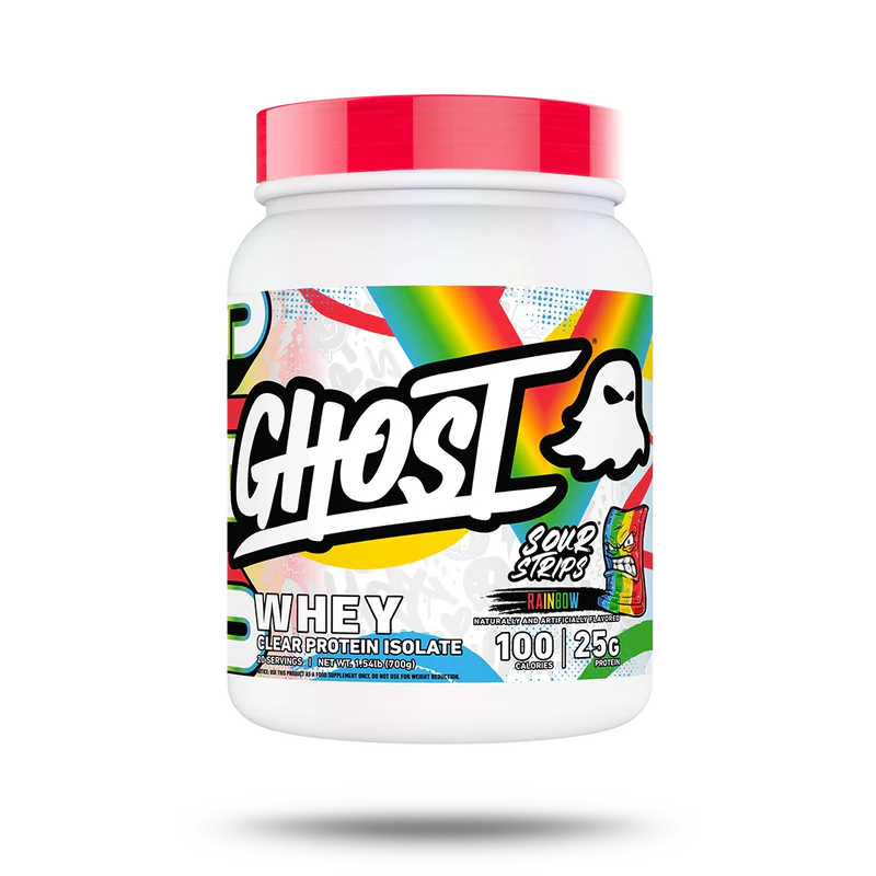 GHOST Clear Whey SOUR STRIPS Rainbow Protein 20 Servings