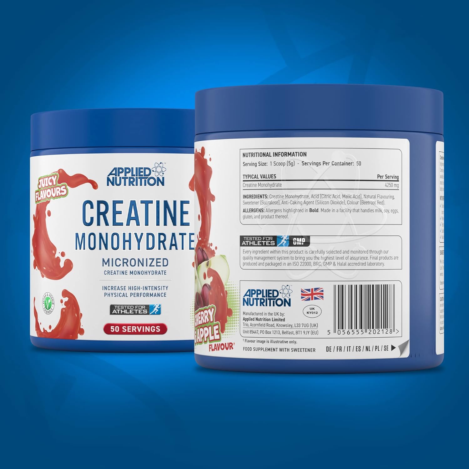 Applied Nutrition Micronized Creatine Monohydrate - Cherry & Apple Flavor 250g