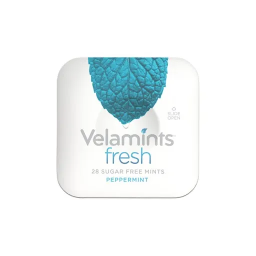 Velamints نكهة الليمون البارد المنعش - حلوى النعناع الخالية من السكر لتنفس منعش، خالية من الأسبارتام ومحلاة بستيفيا - 20 جم - نعناع