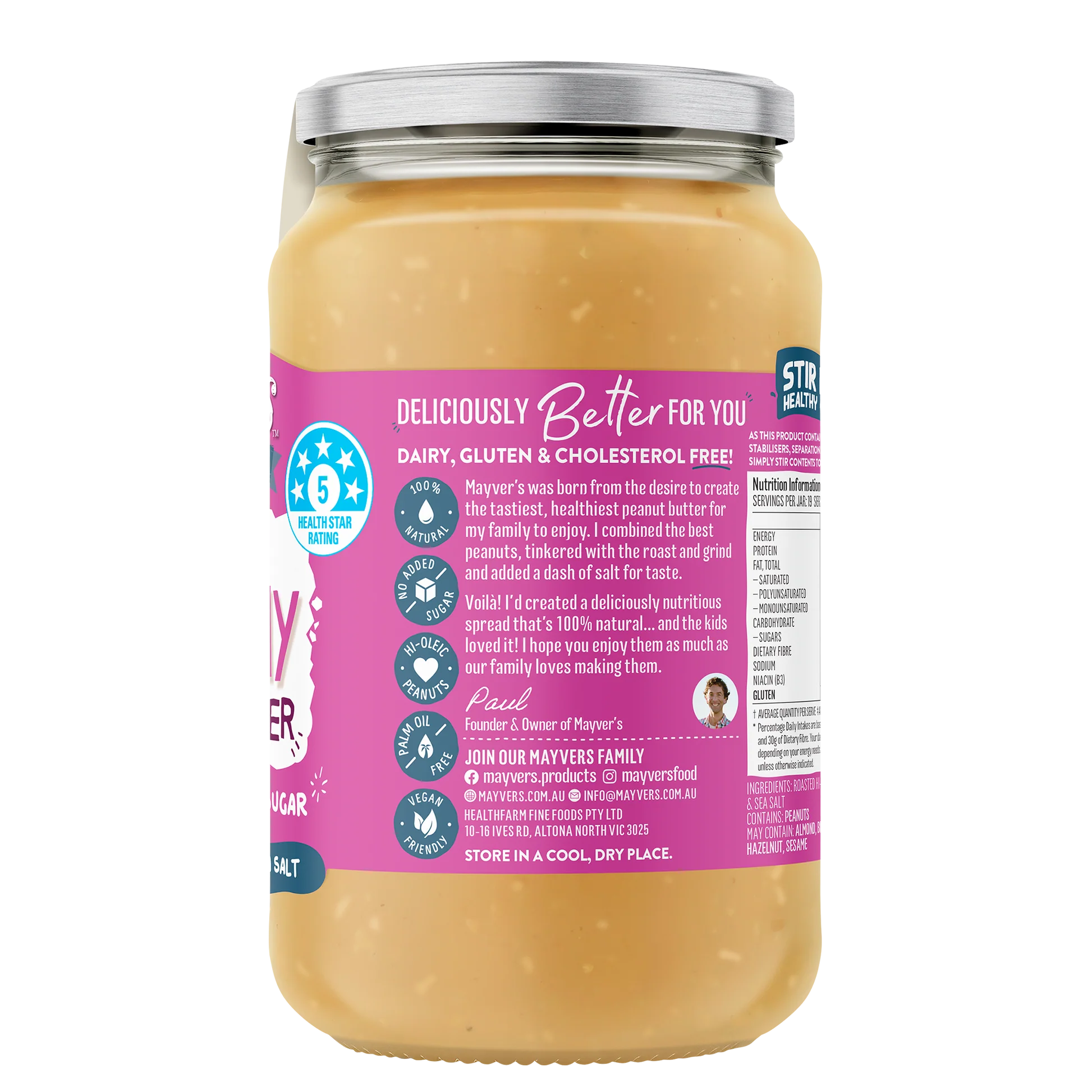 Extra Crunchy Peanut Butter – Mayvers 375g