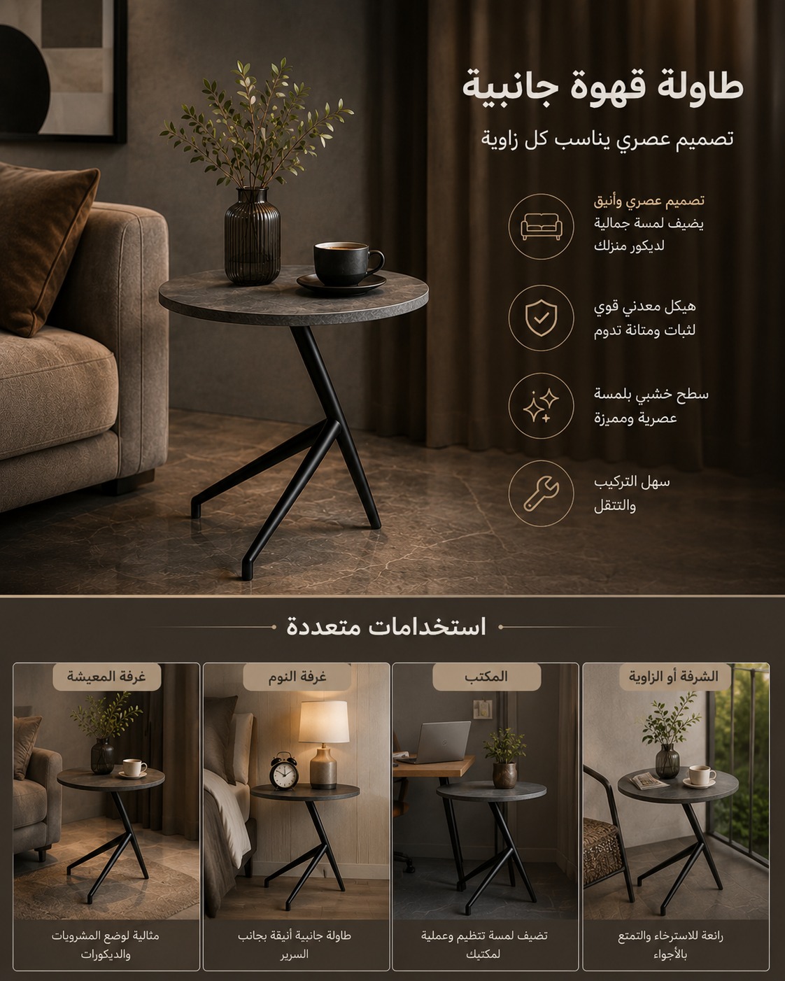  طاولة القهوة الجانبية “أوربان إيدج” – Urban Edge 