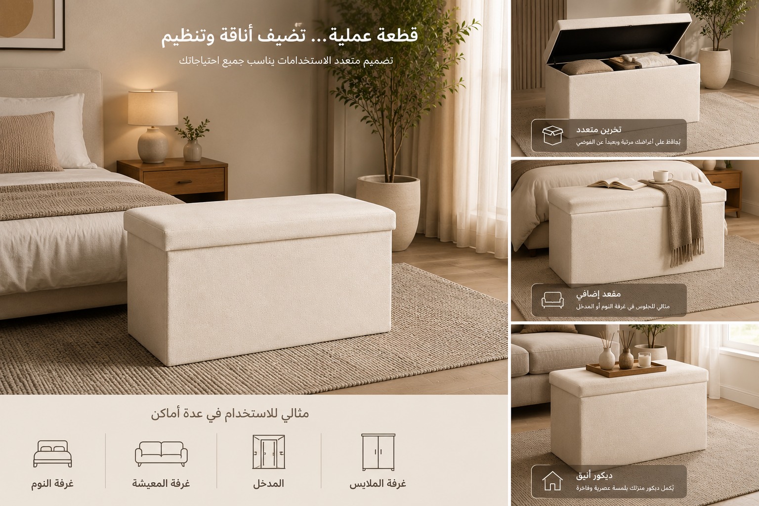 صندوق تخزين قابل للطي بتصميم عملي وعصري 