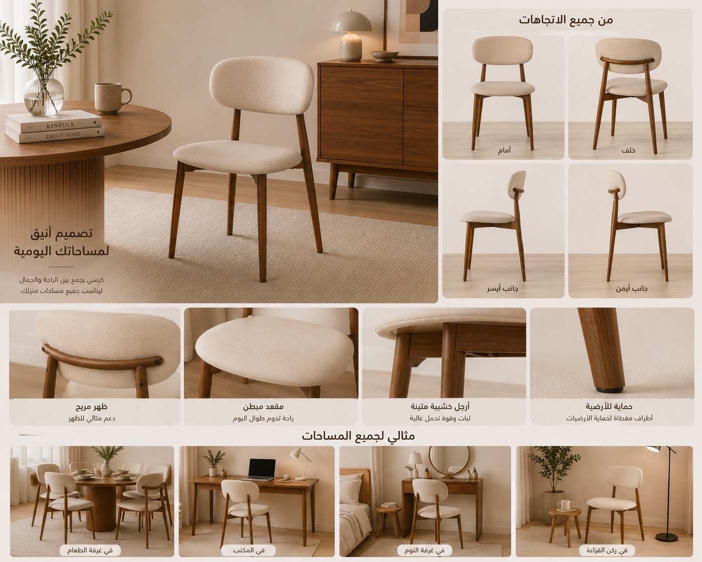  كرسي أوربان بيج | Urban BEIGE Dining Chair 