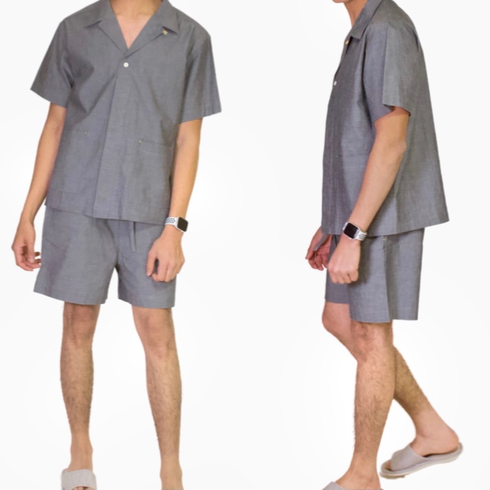 بجامة باتون شورت رصاصي m