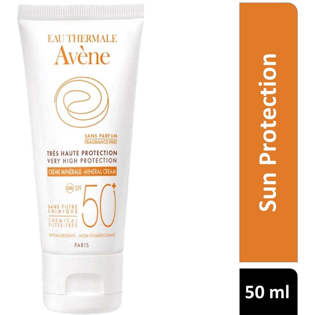 أفين كريم واقى شمس معدني غير معطر SPF 50 50 مل