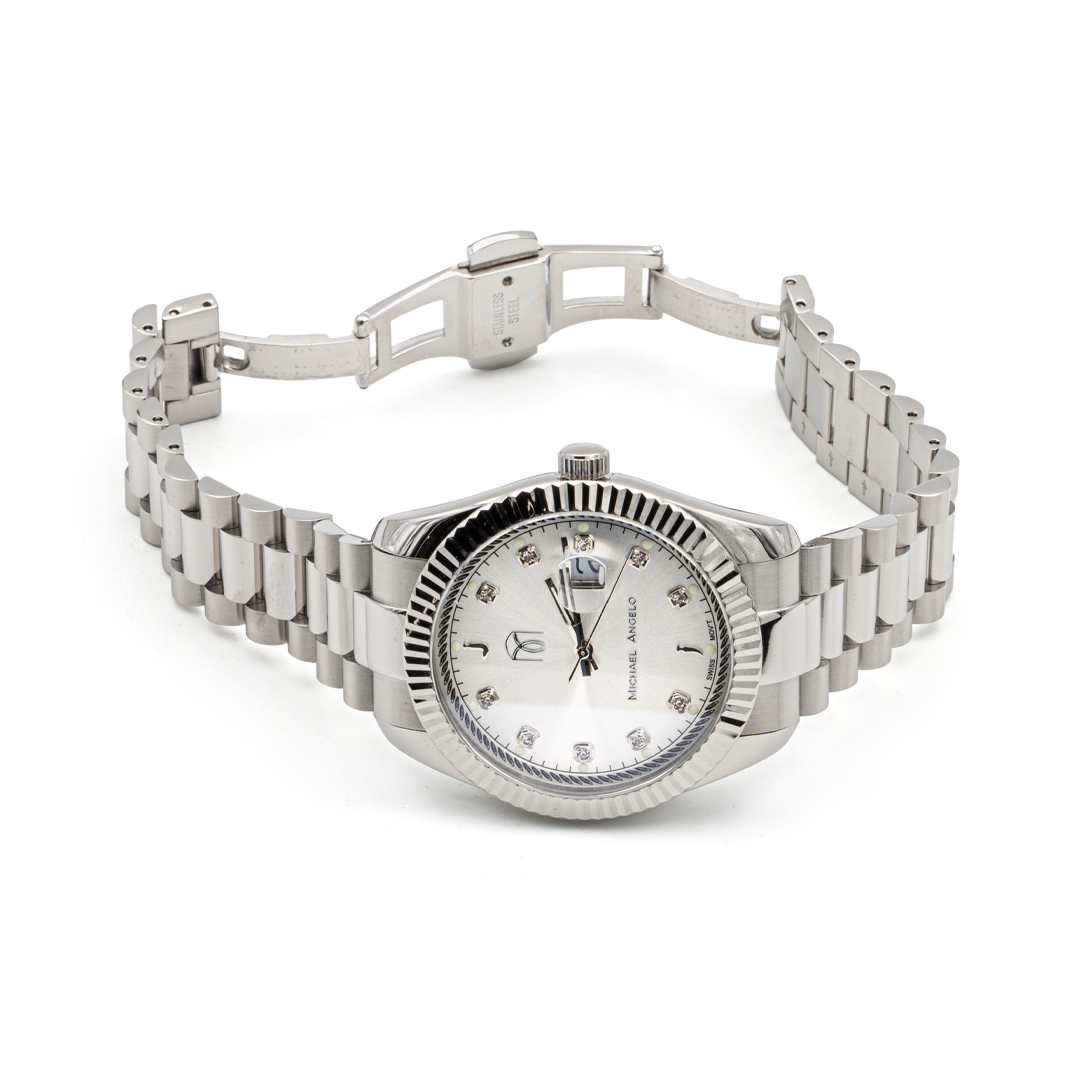  Micheal Angelo - Perla Silver - Men's Watch 