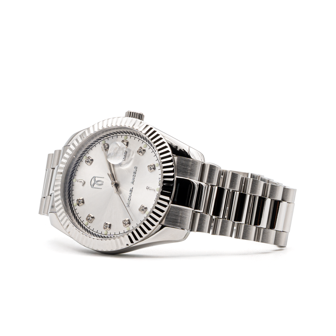  Micheal Angelo - Perla Silver - Men's Watch 