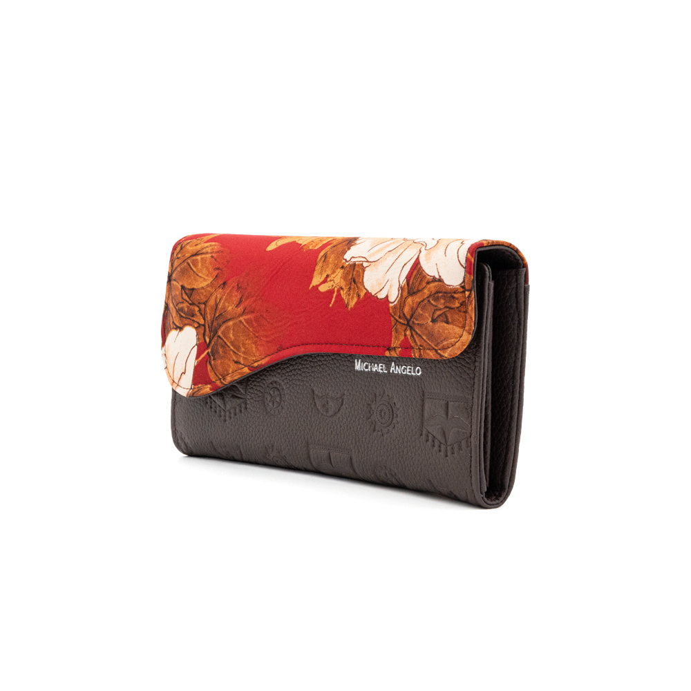  Michael Angelo - Rosso Foglia Fiori - Carry-All Wallet 