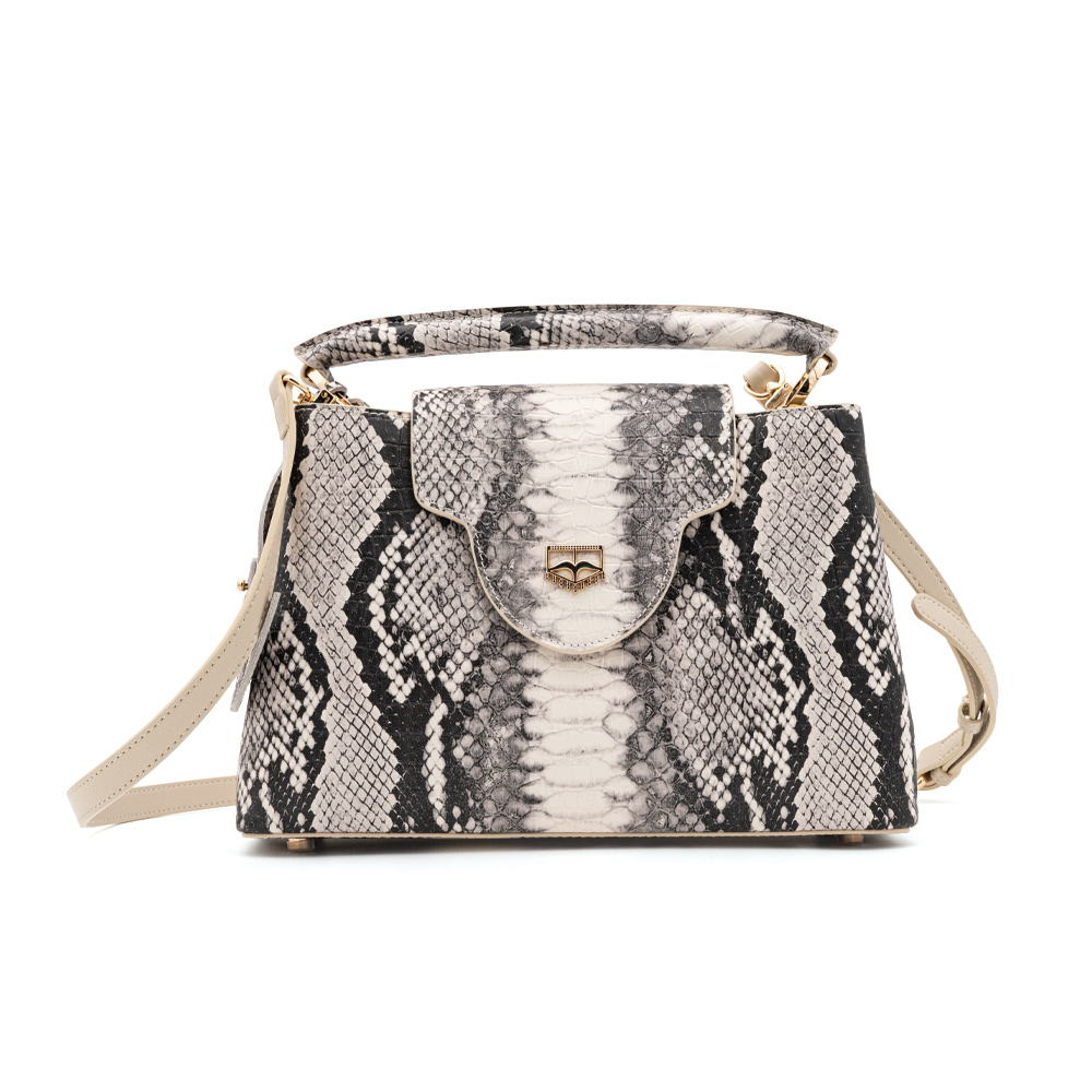  Michael Angelo - Pitone Bianco Nero - Women's Bag 