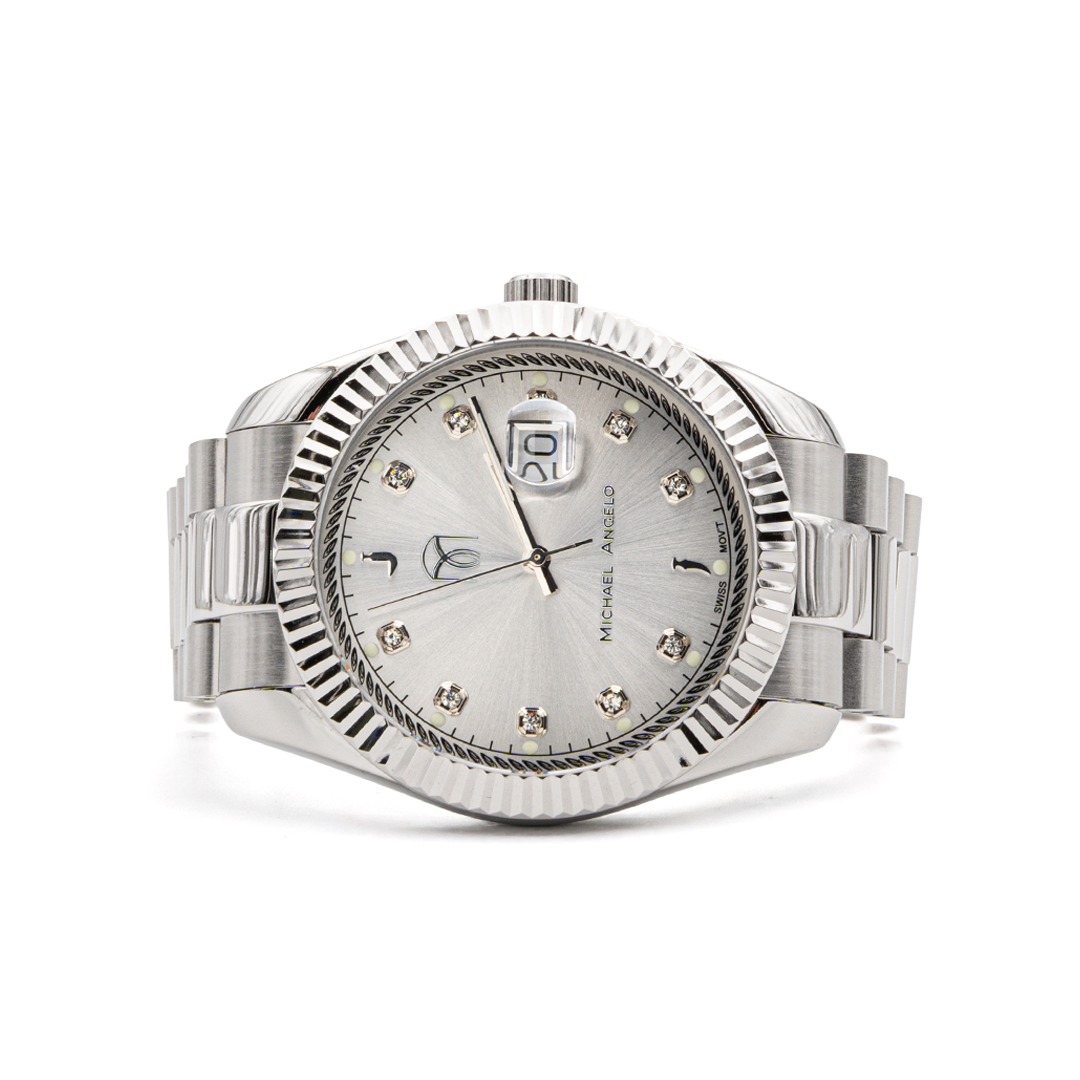  Micheal Angelo - Perla Silver - Men's Watch 