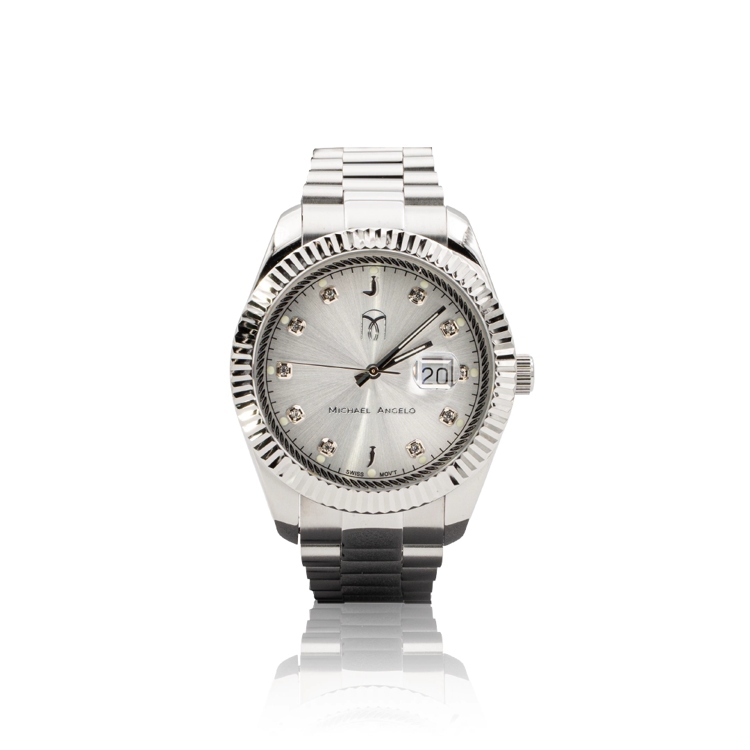  Micheal Angelo - Perla Silver - Men's Watch 